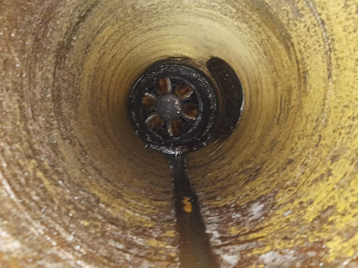 Ducting before cleaning