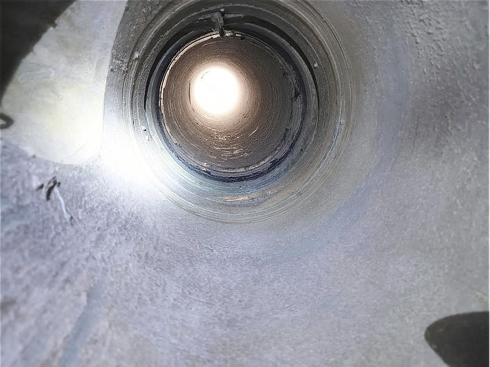 Laundry duct after cleaning